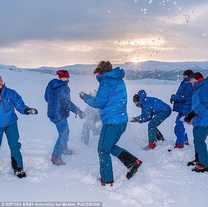 Six British soldiers become the first all-female team to cross Antarctica