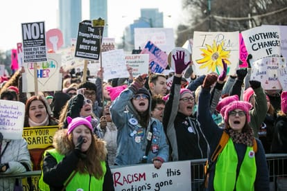 Women March against Donald Trump in USA