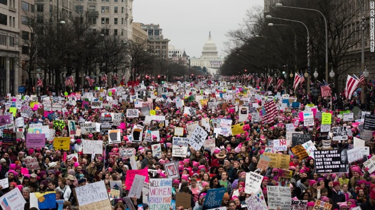 Women March against Donald Trump in USA