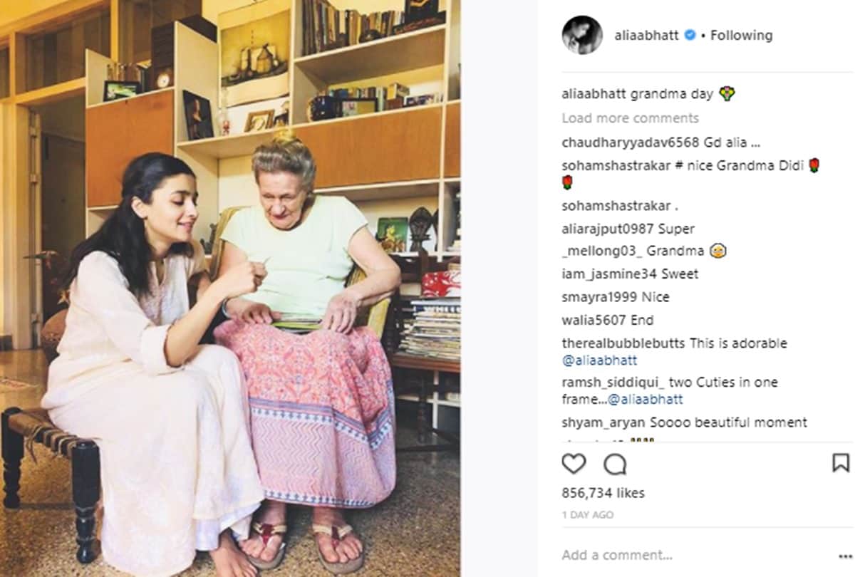 Alia bhatts picture with her grand mother can steal your heart