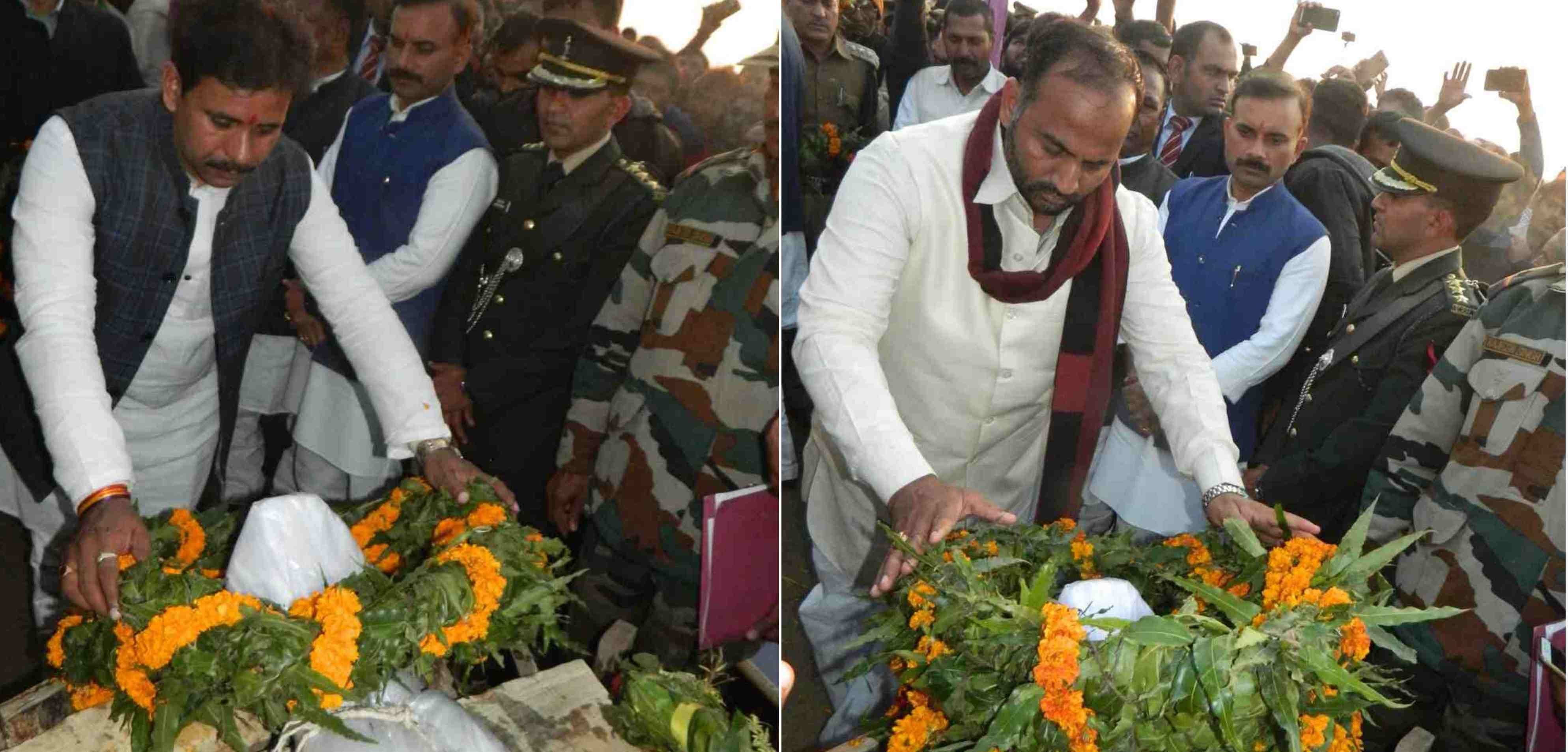 Funeral of martyred chandan rai in chandauli