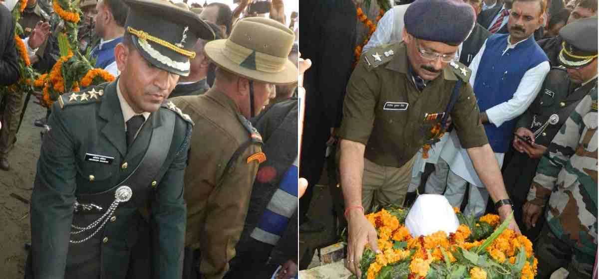 Funeral of martyred chandan rai in chandauli