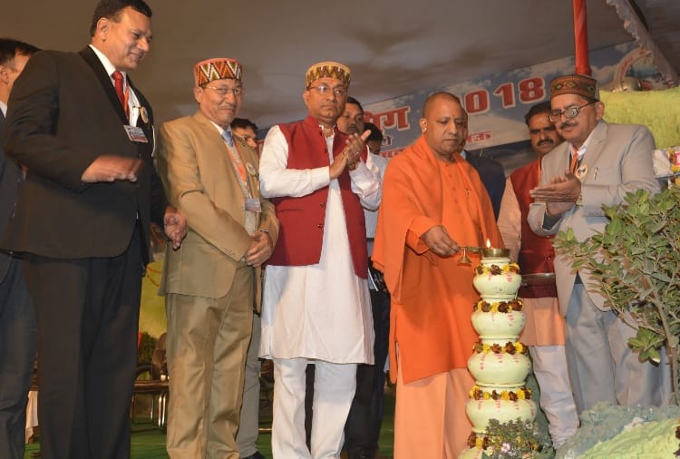 cm yogi visited to uttarayani mela
