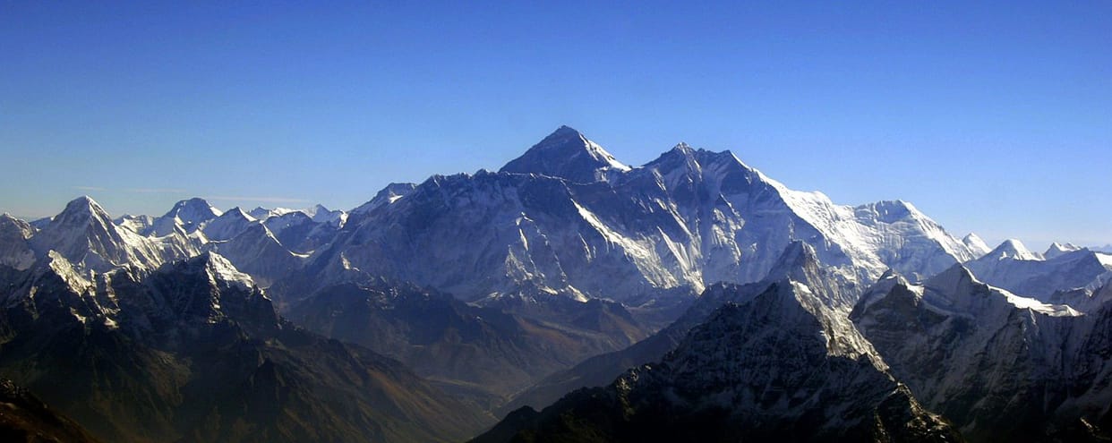 himalayan peak seems black
