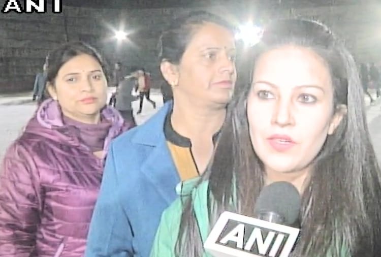 Skaters in Shimla Ice Skating Rink skated with torches