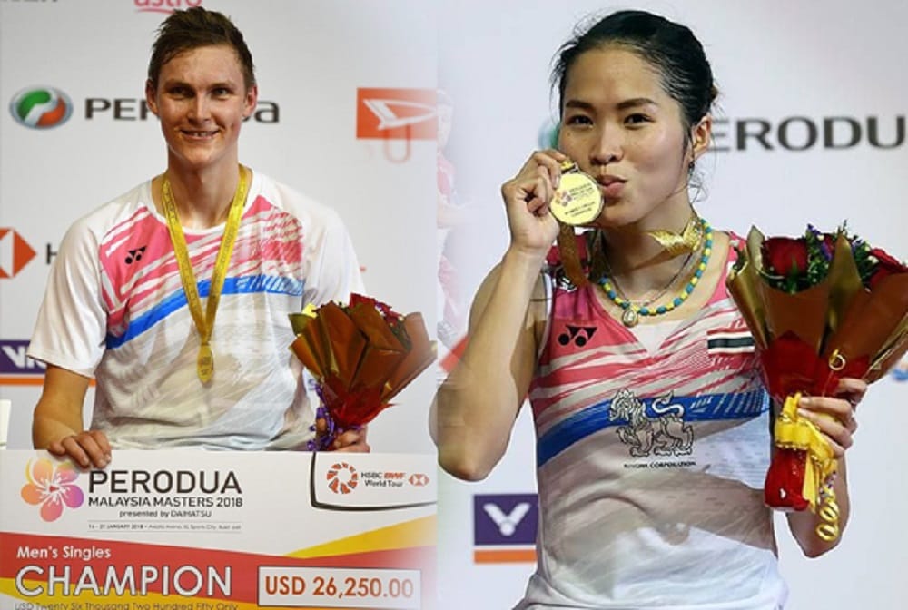 Viktor Axelsen and Ratchanok Intanon win malaysia master badminton 2018
