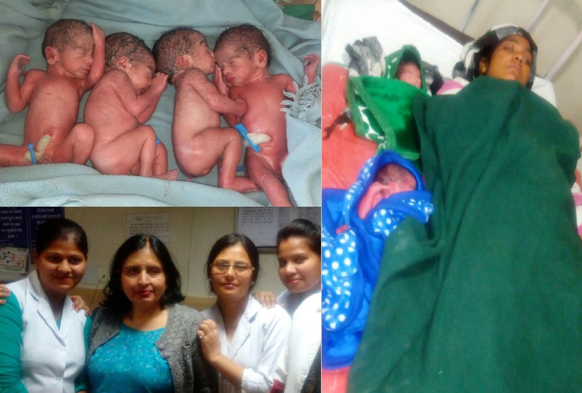 women in noida hospital give birth to four babies in 27 minutes