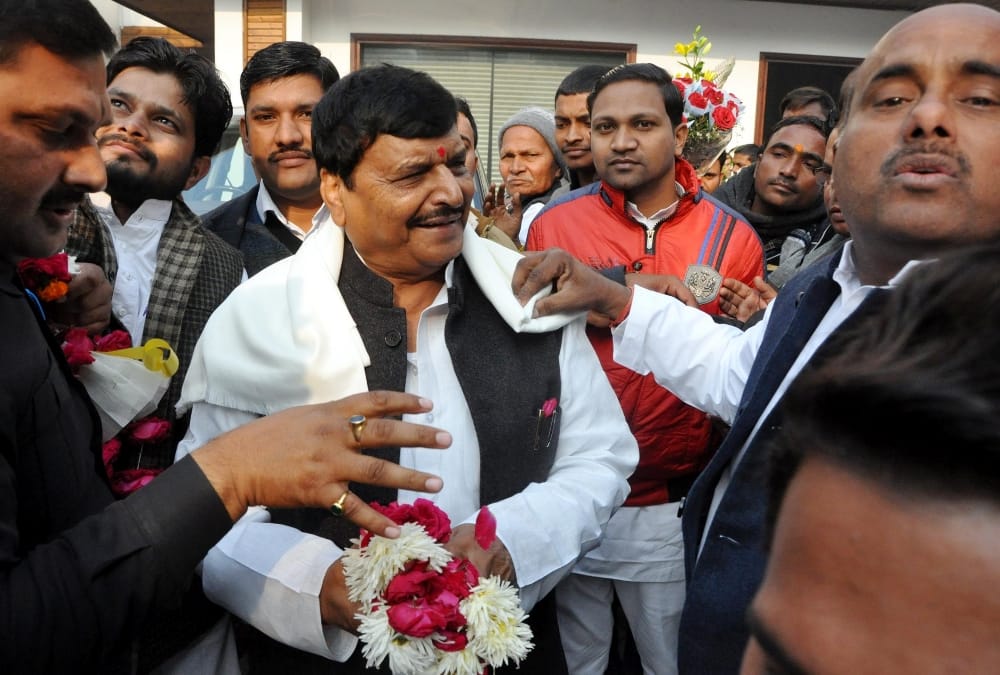 shivpal singh yadav addressed party leaders in lucknow.