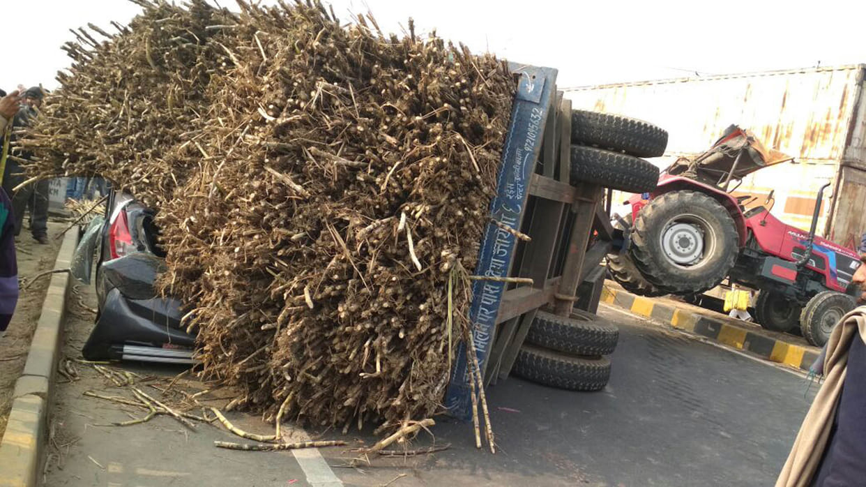 reflex sugarcane trolley on the car