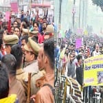फिल्म पद्मावत का विरोध करते लोग