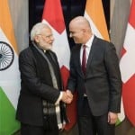 PM Narendra Modi meet Swiss President Alain Breset in Davos