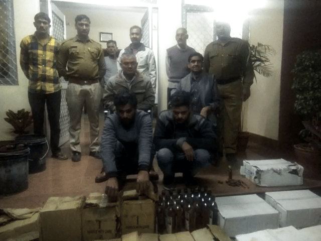 rajasthan bypolls- police caught two man Smuggling wine in ajmer