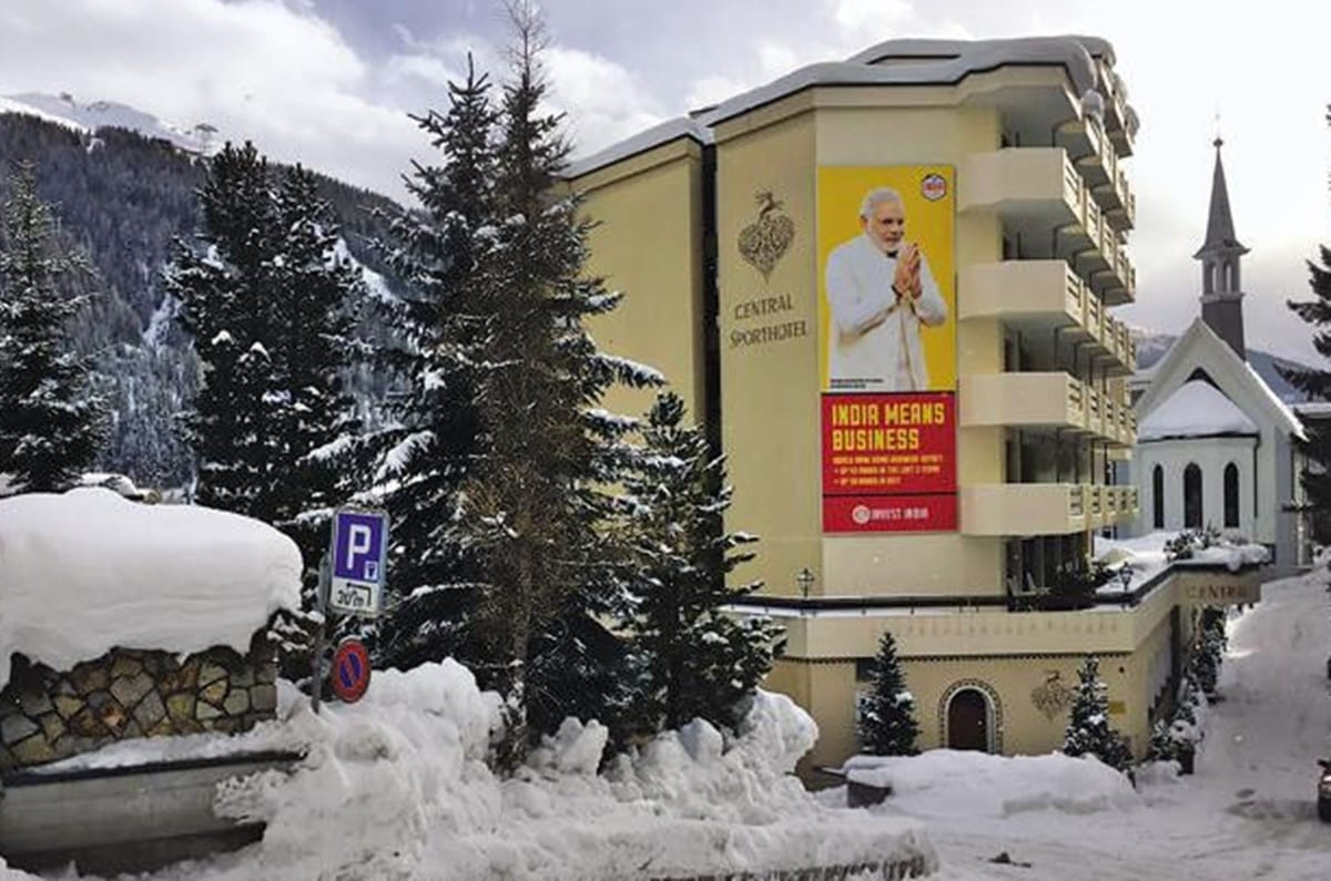 in Davos from plate to billboard everybody can see the glimpse of India