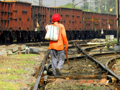 trackman working in engineer's home