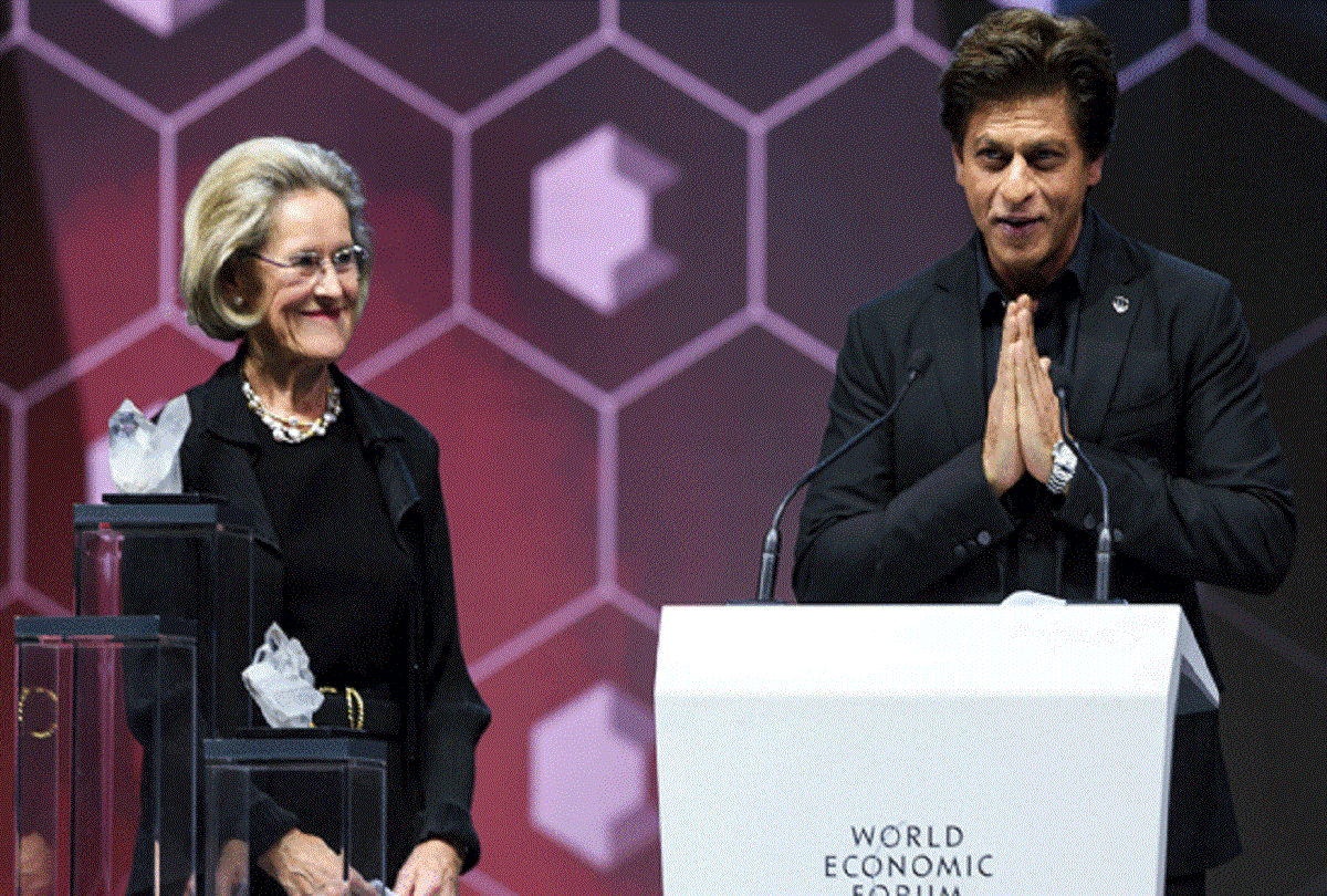 shah rukh khan world economic forum crystal award davos