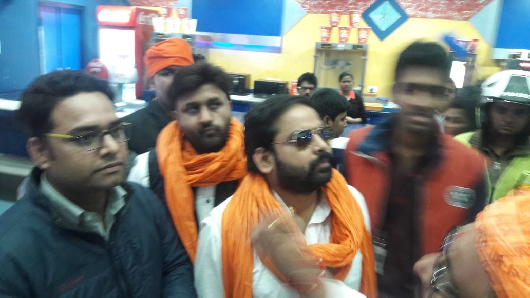 protest in varanasi jhv mall for padmaavat film