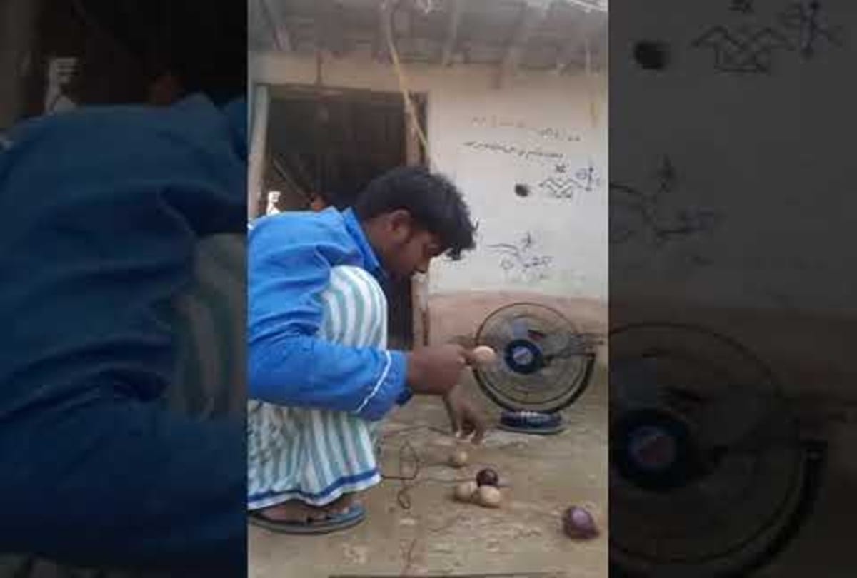 video being viral of a man who ran the fan through potato and onion