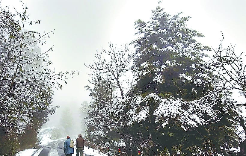 First snowfall in the high altitude areas of Almora district