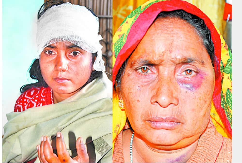 pics of robbery in malihabad.