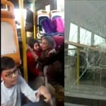 बच्चों की बस पर हुआ पथराव