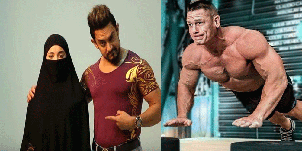After Shah Rukh Khan john Cena share Aamir Khan photo 