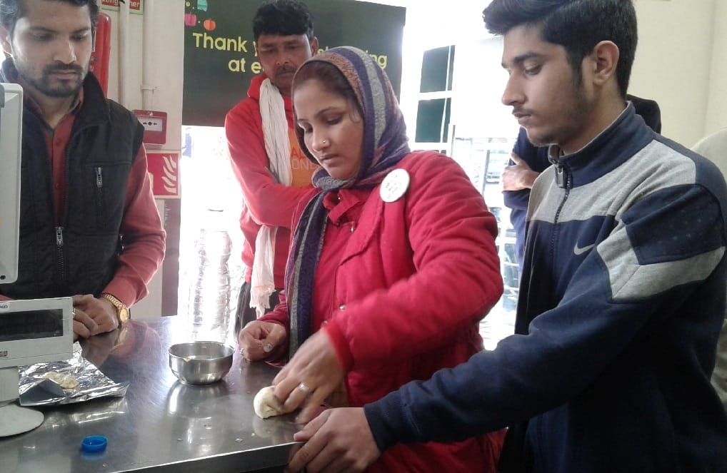 Plastic flour in market after egg and rice