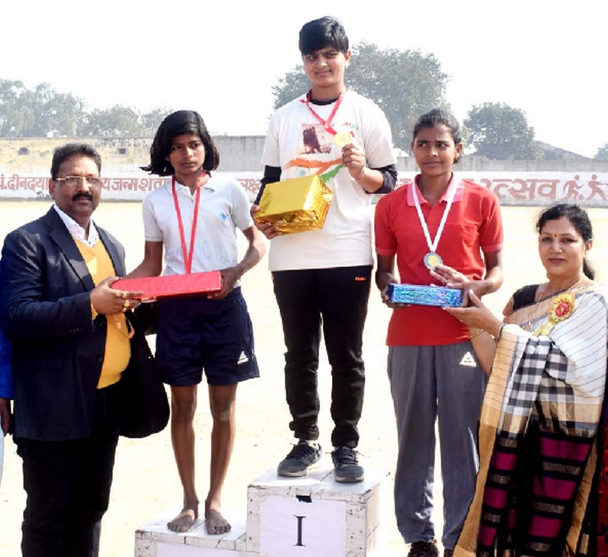 Neha wins in running