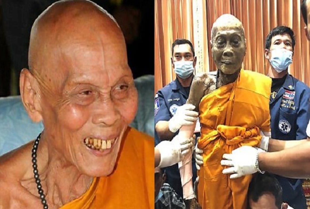 Miracle with dead body of a Buddhist monk