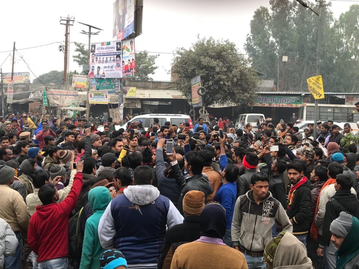 malihabad businessmen protest against dacoity