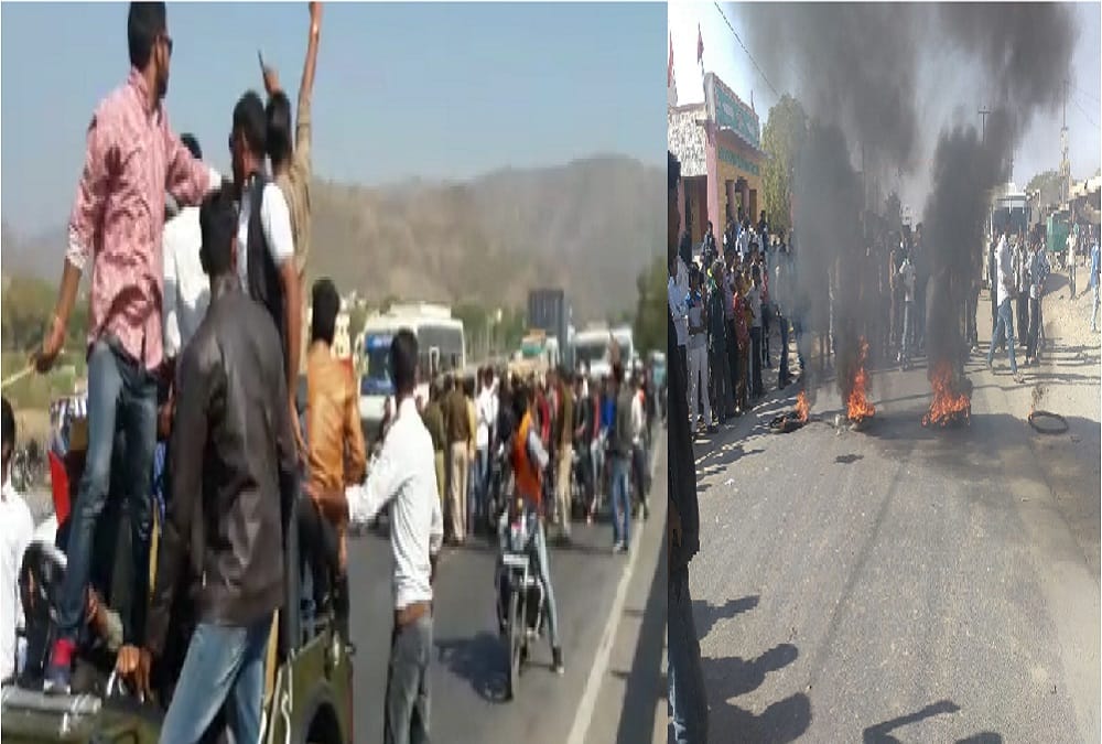 padmavat rajasthan karni sena protesting at national highway