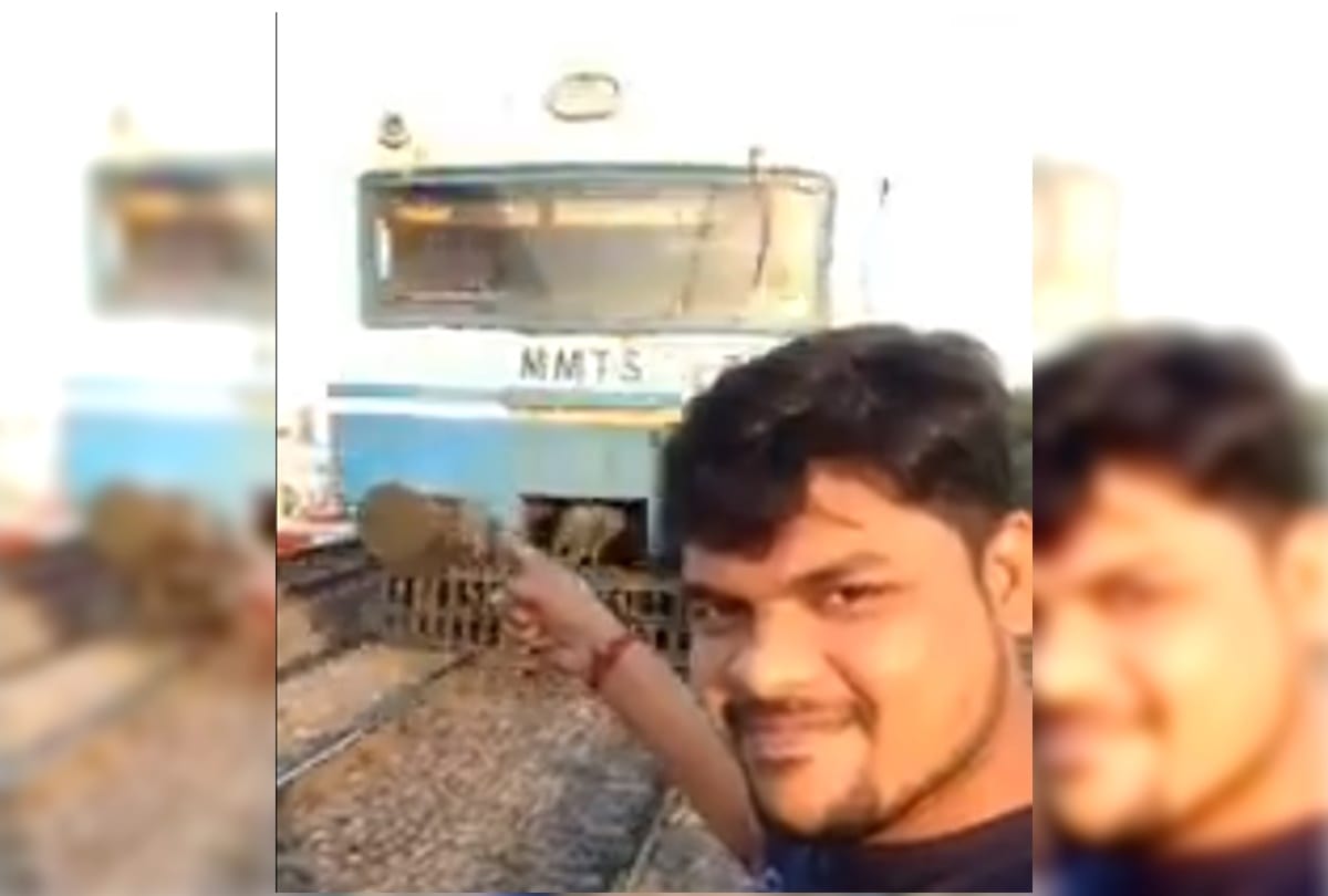 Man taking selfie video in front of speeding train lands him in hospital