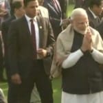 Republic Day: PM modi meets Rahul gandhi and Manmohan singh at president house