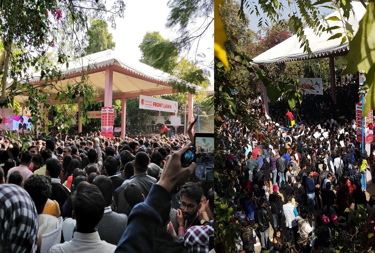 Trees fall in Jaipur literature festival, four injured