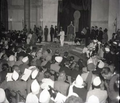 How was first Republic Day of India celebrations in 1950 made