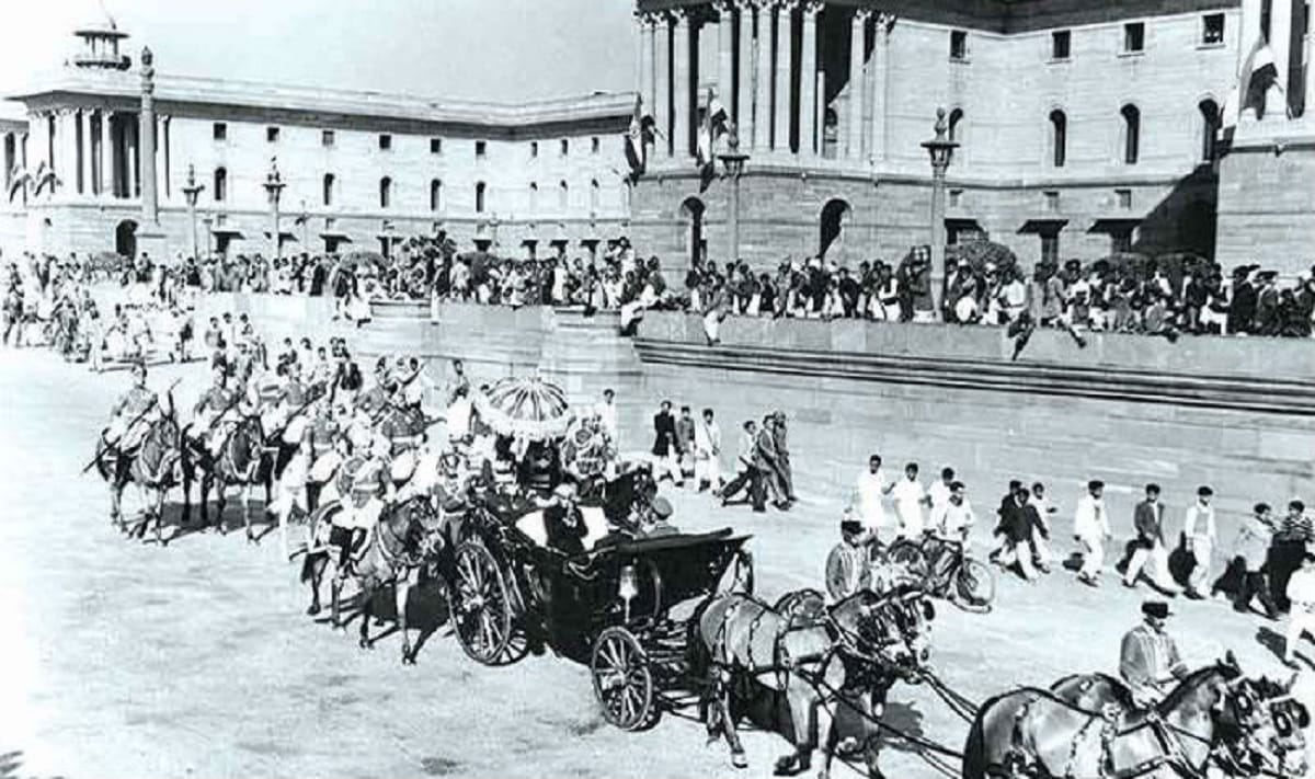 How was first Republic Day of India celebrations in 1950 made