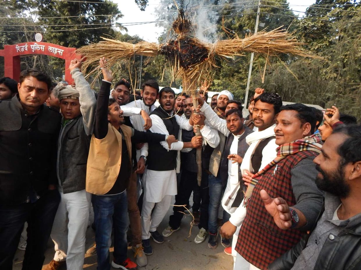 Demonstration on the tehsils