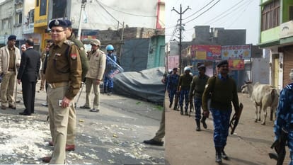 mob torched a wooden shop in kasganj