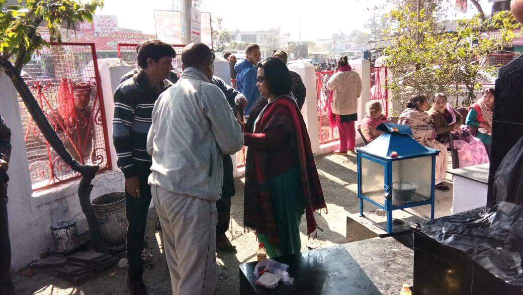 drunk man broke lord hanuman and shani dev statue