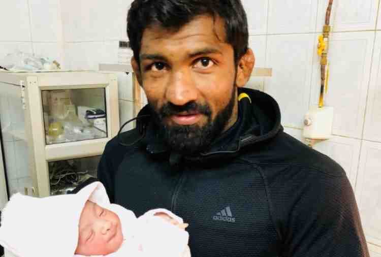 olympian wrestler yogeshwar dutt blessed with baby boy