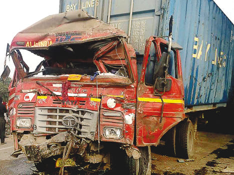 Two injured in road accidents, three injured