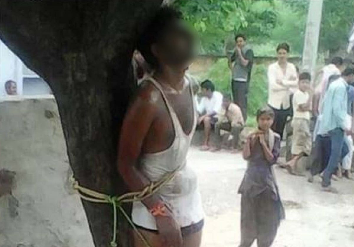 family of a girlfriend beaten the young man in baghpat
