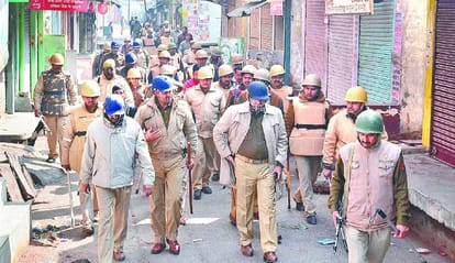 kasganj riots are being monitored by the drone camera 