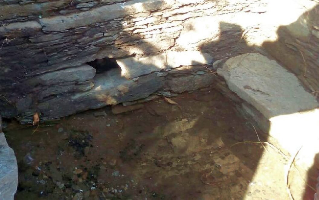 ancient kund found in excavation near temple