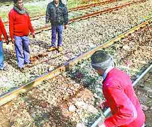 Goods train crossed broken track