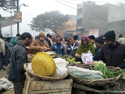 kasganj riot police keeping vigil by drone in city