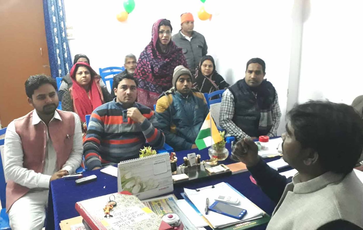 bjp protested nagar panchayat meeting