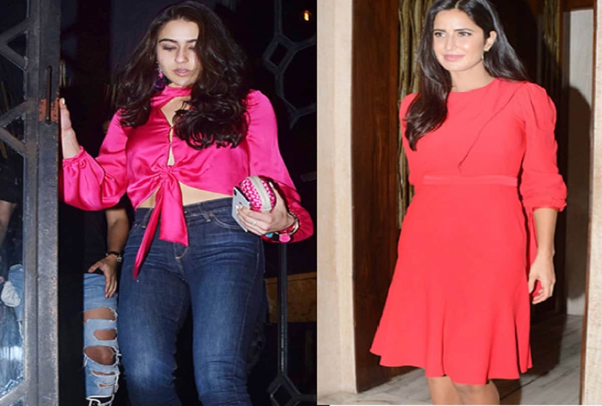 Sara Ali Khan tiny clutch priced 1 lakh rupees as costly Katrina Kaif red dress 