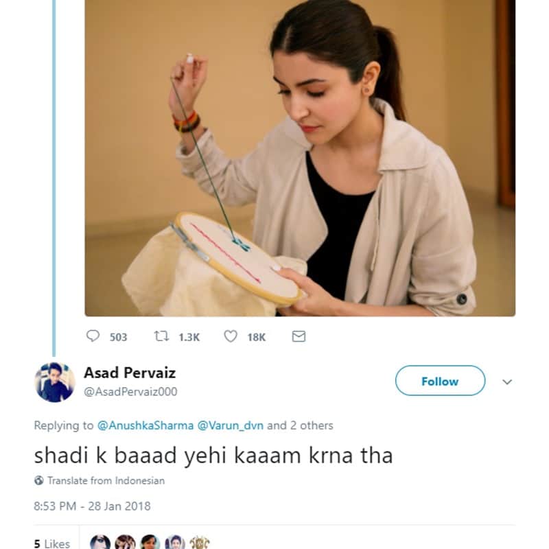 Anushka Sharma trolls after posting pic of sui dhaga