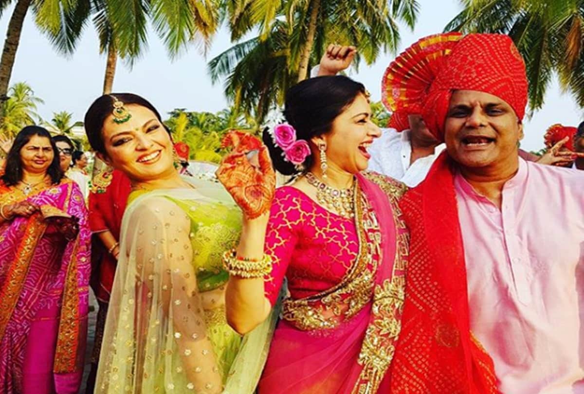 Maine Pyar Kiya actress Bhagyashree and Sheeba enjoyed Wedding on nephew In Goa