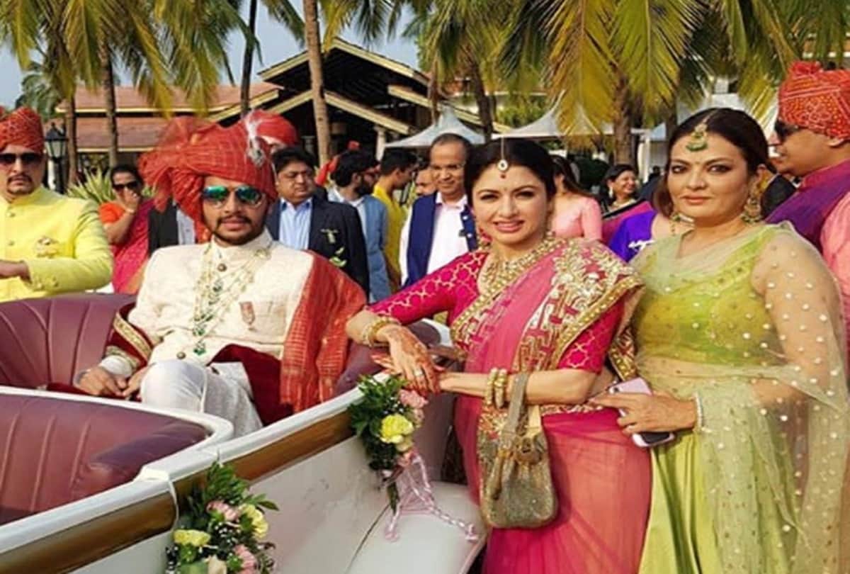 Maine Pyar Kiya actress Bhagyashree and Sheeba enjoyed Wedding on nephew In Goa